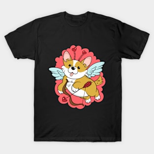 Cute Valentine Corgi Cupid T-Shirt